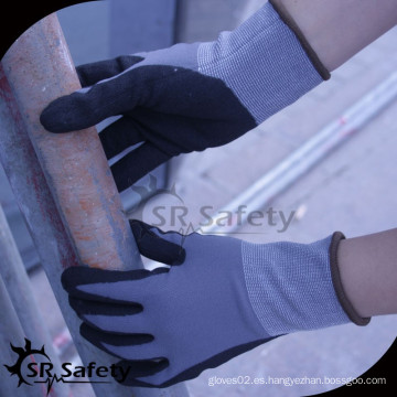 SRSAFETY espuma nitrile recubierto maquillador trabajo desgaste guantes